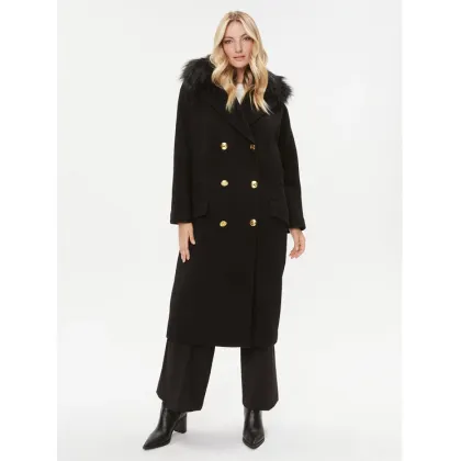 Zdjęcie Elisabetta Franchi Płaszcz wełniany CP-44D-36E2-008339 Czarny Regular Fit