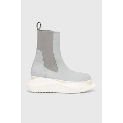 Zdjęcie Rick Owens sztyblety kolor szary na platformie
