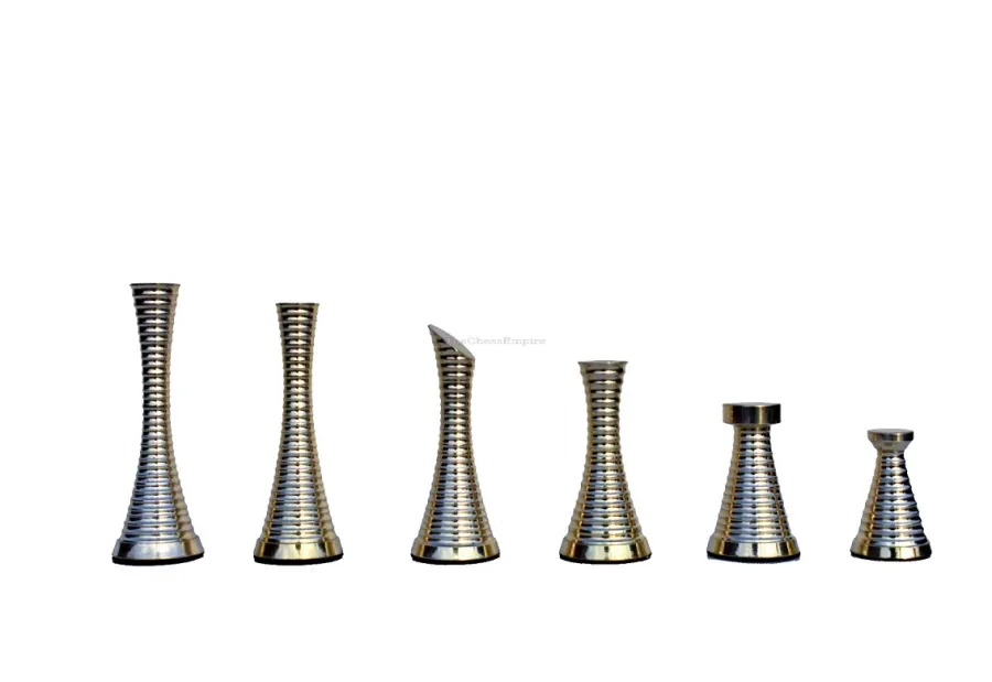 obrazek 3 Współczesne mosiężne szachy idealne na upominek - The Chess Empire