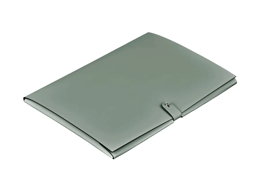 obrazek 1 Luksusowa teczka na dokumenty A4 wykonana ze skóry w kolorze eukaliptusa