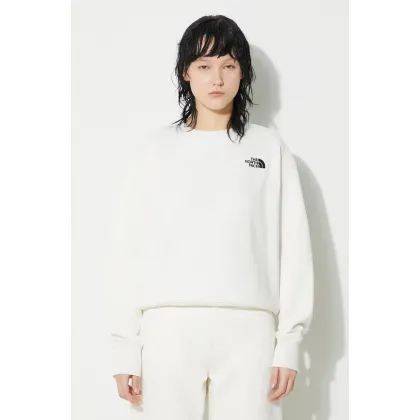 Zdjęcie The North Face bluza W Essential Crew damska kolor beżowy z aplikacją NF0A7ZJEQLI1