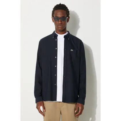 Zdjęcie Lacoste koszula bawełniana męska kolor niebieski regular z kołnierzykiem button-down