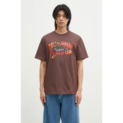 Zdjęcie Billionaire Boys Club t-shirt bawełniany Tropical Island Fill Arch Logo męski kolor brązowy z nadrukiem B24460