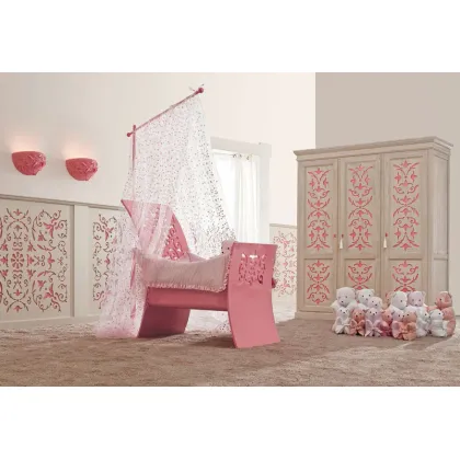 Zdjęcie Elegancka różowa kołyska do pokoju niemowlaka - Halley