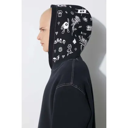 Zdjęcie Taikan bluza bawełniana Taikan By Stank Daddy Hoodie męska kolor czarny z kapturem z nadrukiem TH0007.BLKCST