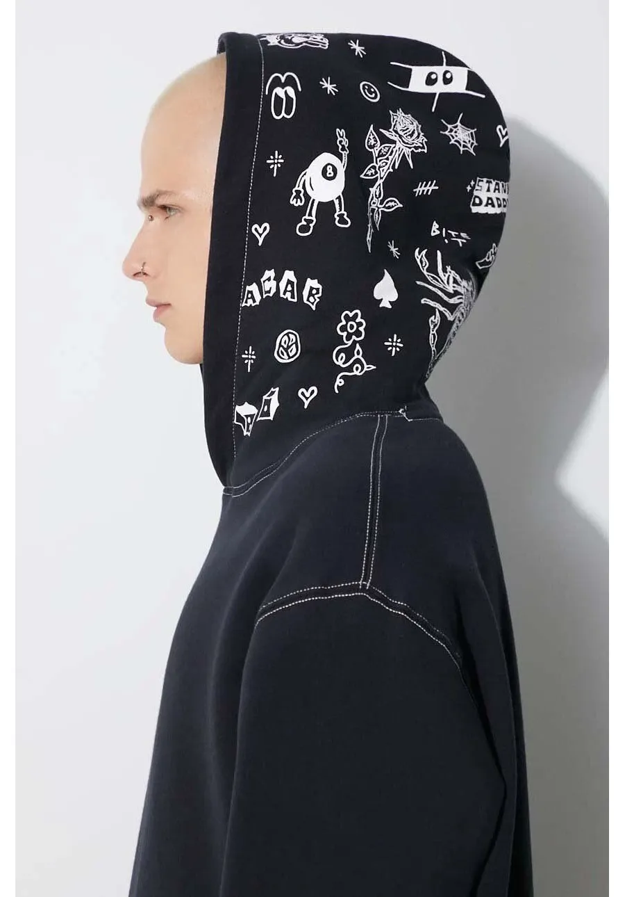 obrazek 1 Taikan bluza bawełniana Taikan By Stank Daddy Hoodie męska kolor czarny z kapturem z nadrukiem TH0007.BLKCST