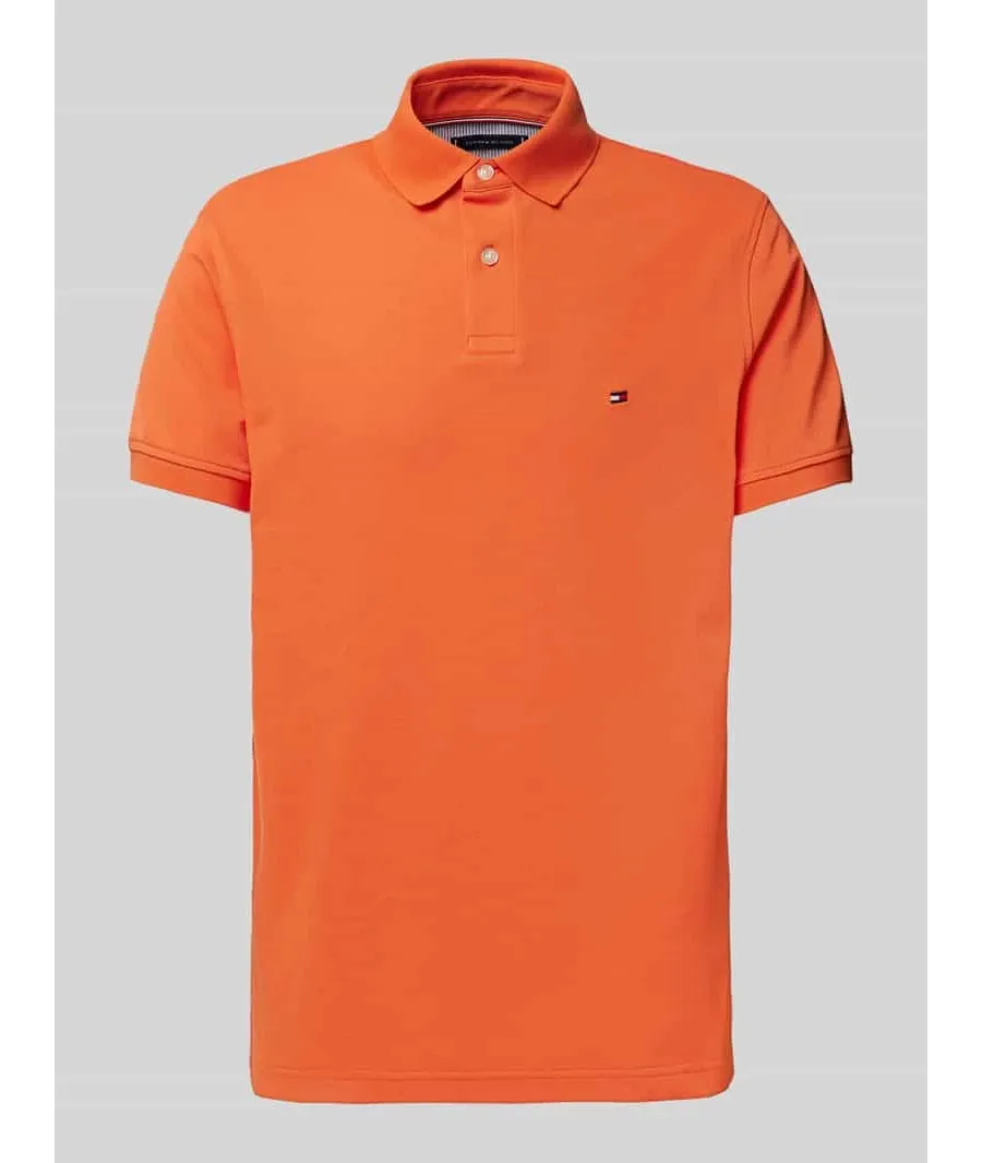 obrazek 1 Tommy Hilfiger Polo 1985 MW0MW17770 Pomarańczowy Regular Fit