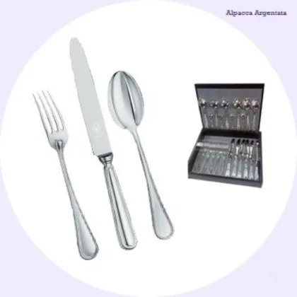 Zdjęcie 24-elementowy elegancki zestaw sztućców w skrzynce - Zaramella Argenti