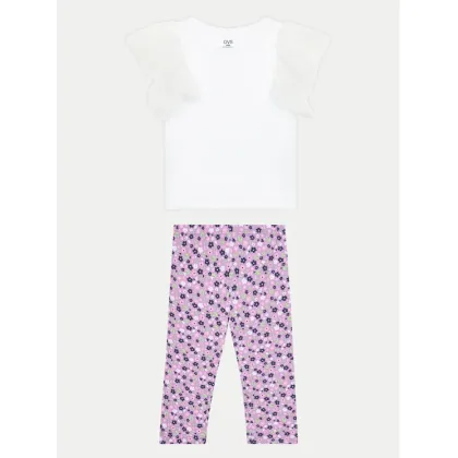 Zdjęcie OVS Komplet t-shirt i legginsy 2034890 Biały Regular Fit