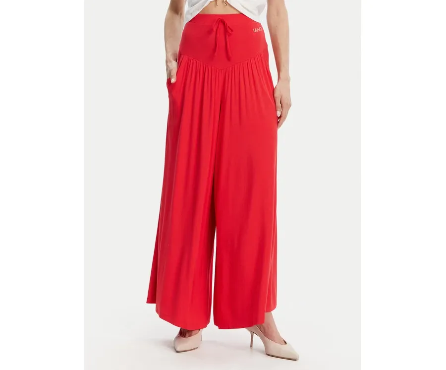 obrazek 1 Liu Jo Beachwear Spodnie materiałowe VA5039 JS360 Czerwony Relaxed Fit