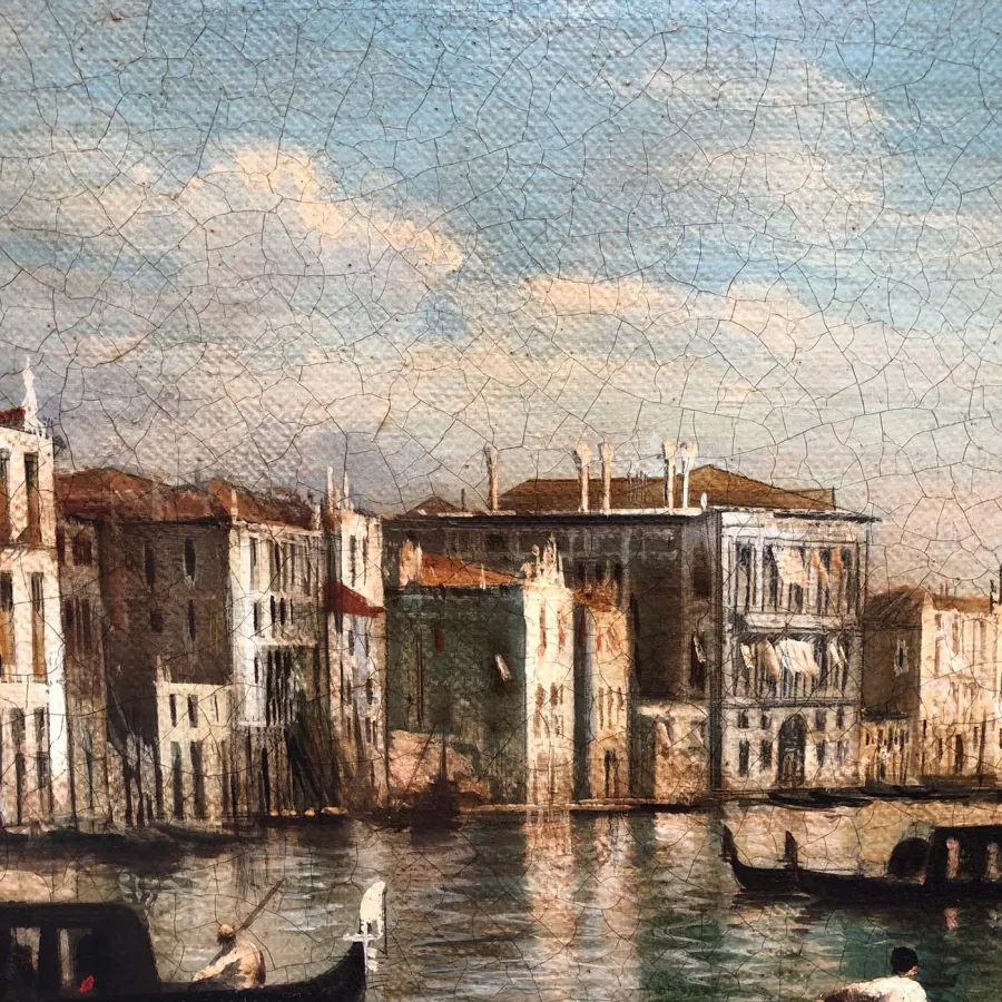 obrazek 6 Włoski obraz przedstawiający Kanał Giudecca w Wenecji 50x130 cm - Giancarlo Gorini