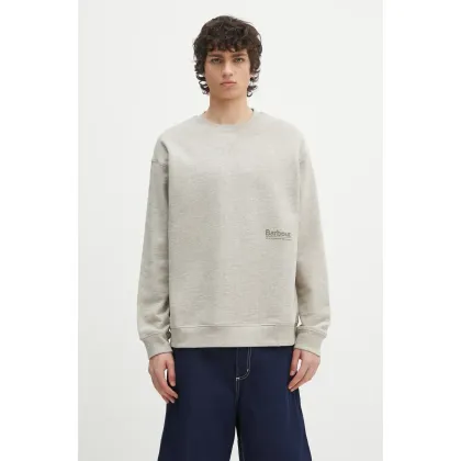 Zdjęcie Barbour bluza Barbour Calton OS Fit Crew Sweatshirt męska kolor beżowy melanżowa MOL0676