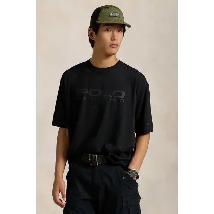 Zdjęcie Polo Ralph Lauren t-shirt bawełniany męski kolor czarny z nadrukiem 710959027