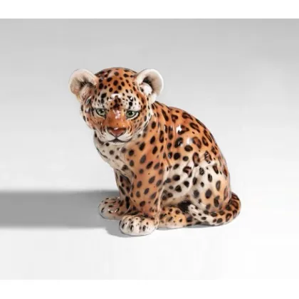 Picture Decorative ceramic young panther - Il Gattopardo