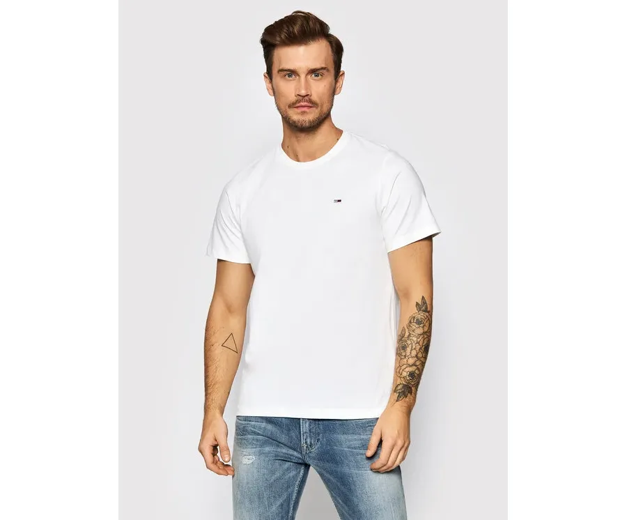 obrazek 1 Tommy Jeans T-Shirt Classic DM0DM09598 Biały Regular Fit