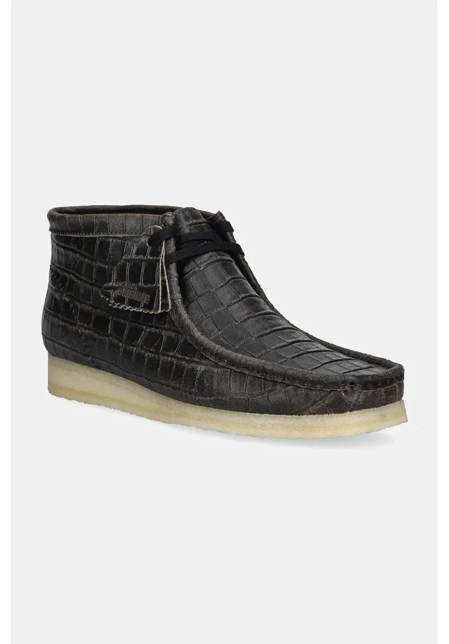 obrazek 1 Clarks Originals półbuty skórzane Wallabee Boot męskie kolor czarny 26179191