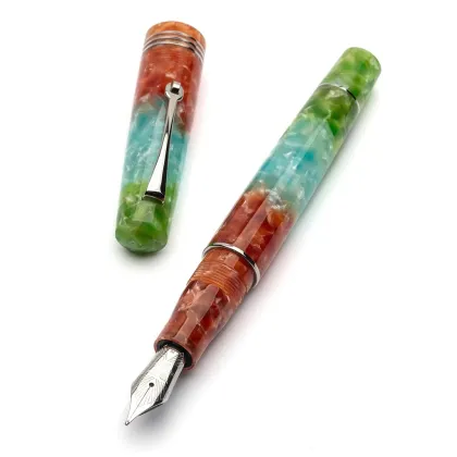 Picture Exquisite colorful Leonardo pen with a silver nib