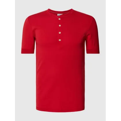Zdjęcie T-shirt z krótką listwą guzikową model ‘Karl’