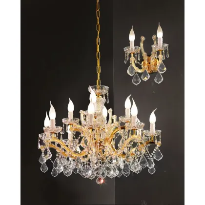 Zdjęcie Stylowy salonowy żyrandol na 12 żarówek