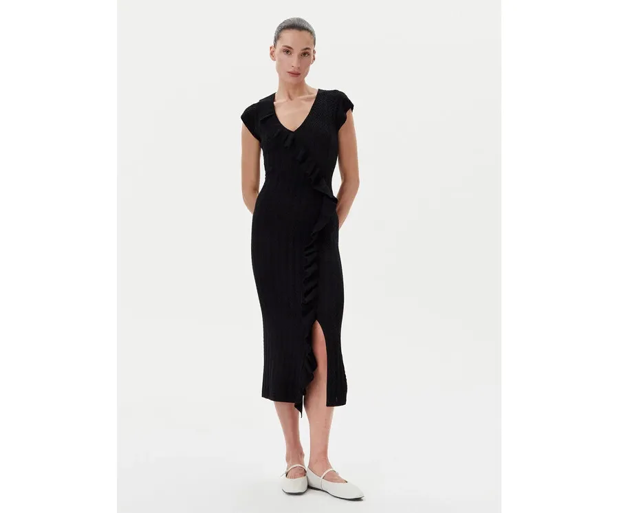obrazek 1 TWINSET Sukienka dzianinowa 251LB3CAA Czarny Slim Fit