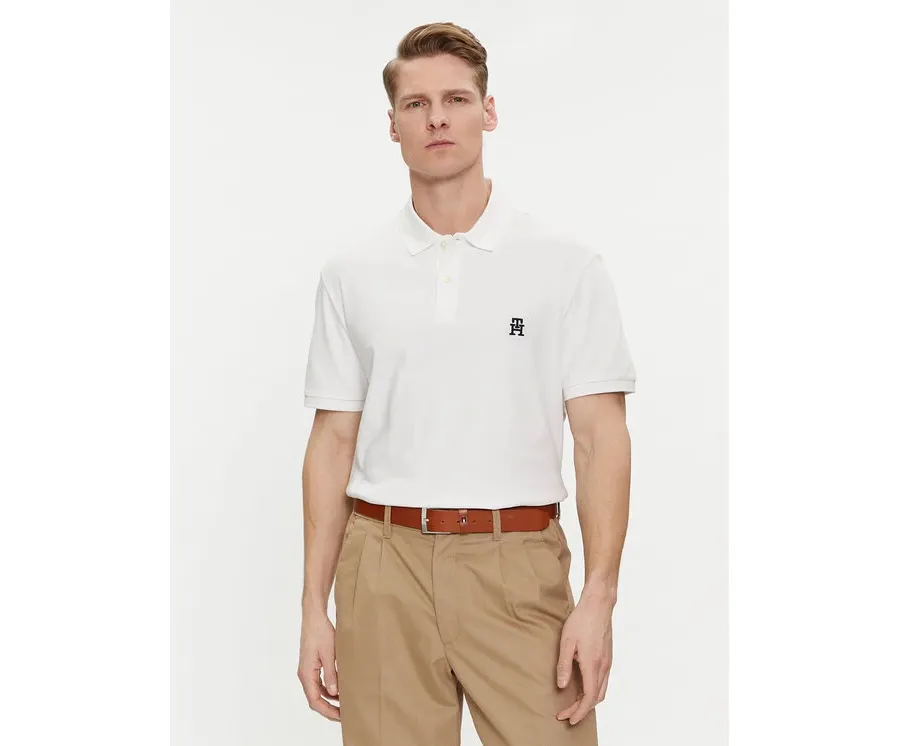 obrazek 1 Tommy Hilfiger Polo Interlock MW0MW34783 Biały Regular Fit