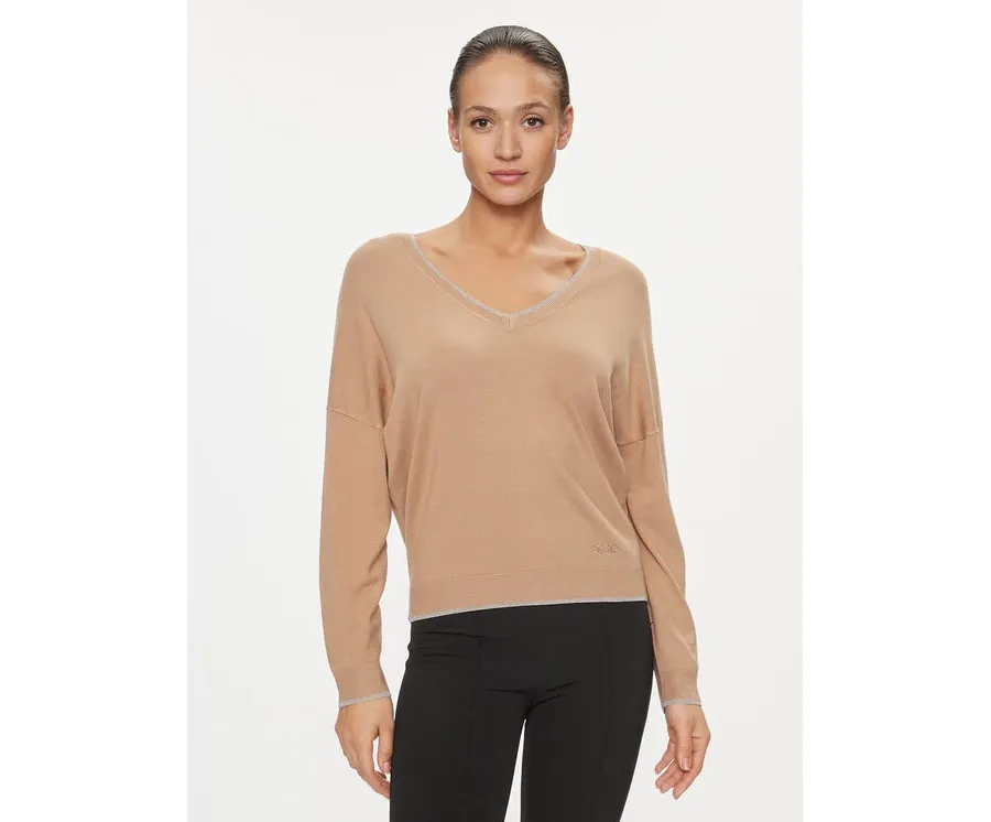 obrazek 1 Liu Jo Sweter MF3392 MS49I Brązowy Regular Fit