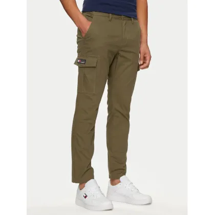 Zdjęcie Tommy Jeans Spodnie materiałowe Austin DM0DM18940 Zielony Slim Fit