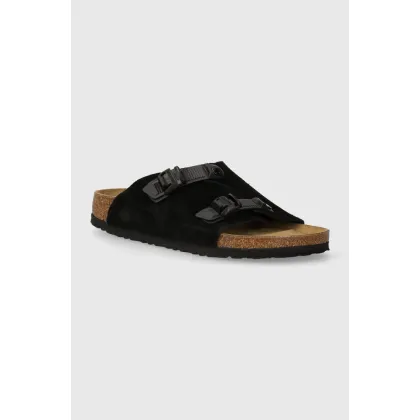 Zdjęcie Birkenstock klapki zamszowe Zürich damskie kolor czarny 1026783