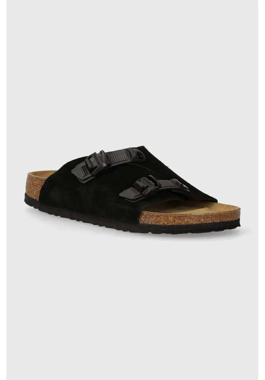 obrazek 1 Birkenstock klapki zamszowe Zürich damskie kolor czarny 1026783