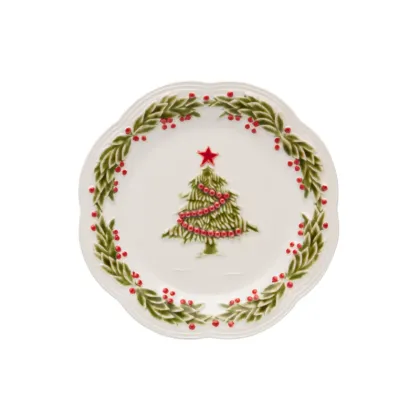 Zdjęcie Niepotwarzalny świąteczny talerz ceramiczny - Bordallo Pinheiro