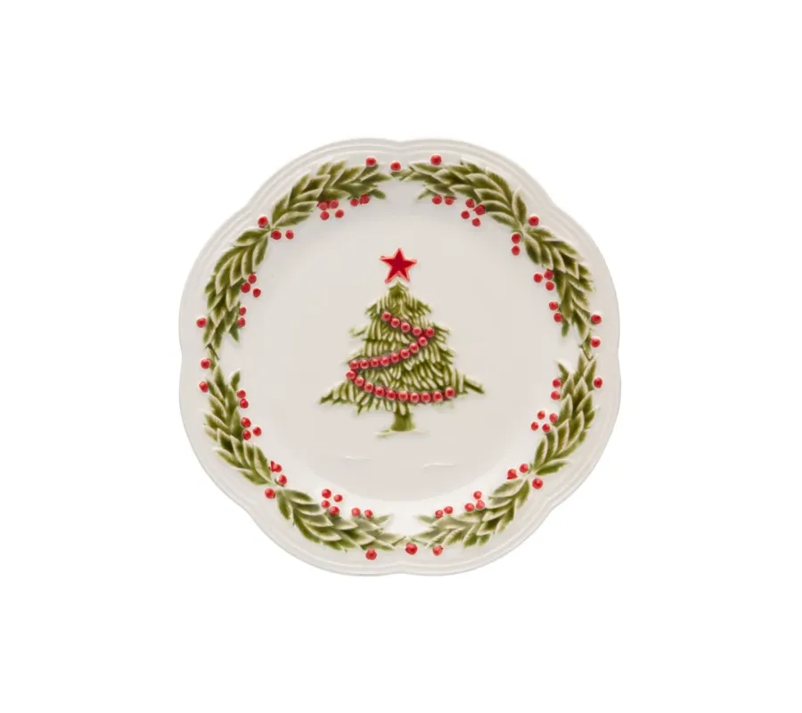 obrazek 1 Niepotwarzalny świąteczny talerz ceramiczny - Bordallo Pinheiro