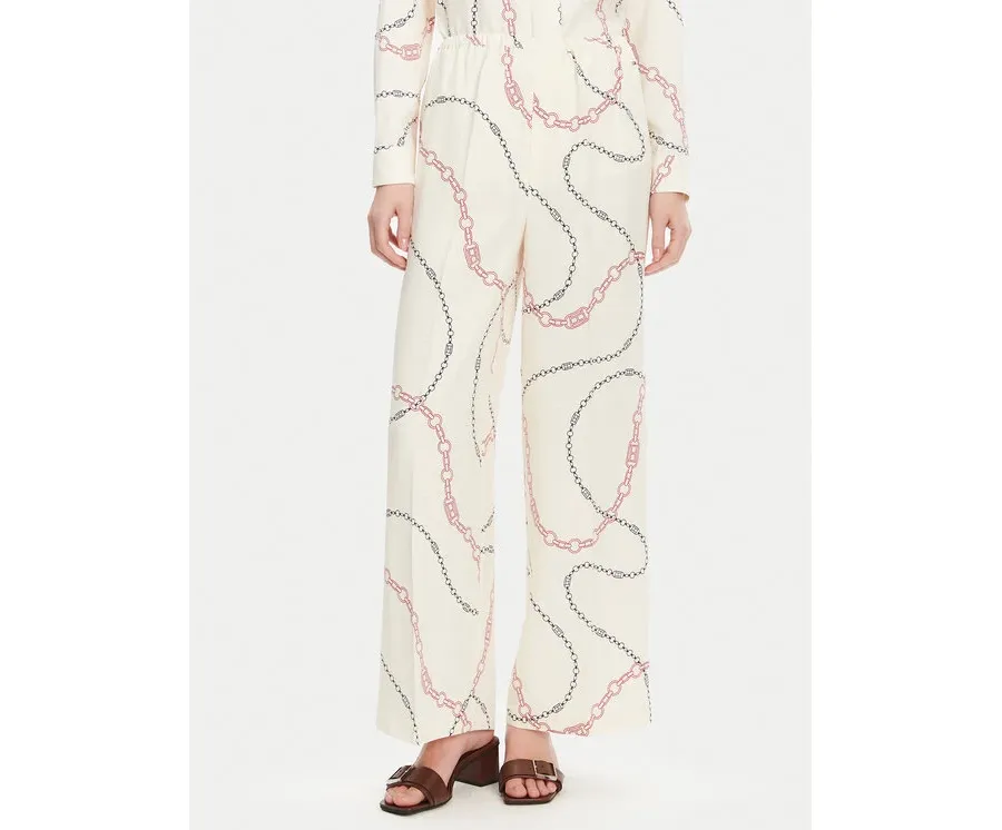 obrazek 1 Tommy Hilfiger Spodnie materiałowe Soft Viscose Woven Pants WW0WW44542 Biały Relaxed Fit