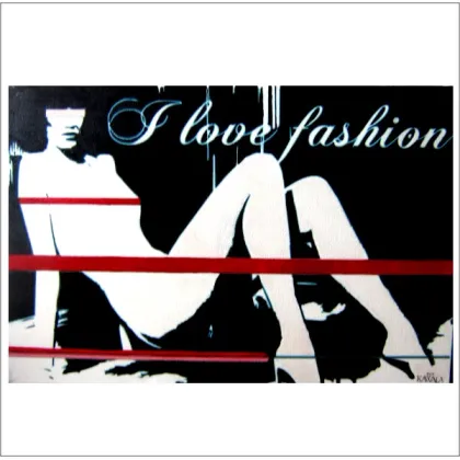 Zdjęcie I love fashion   -  obraz akryl na płótnie 70x50 seria VERY LUXURY