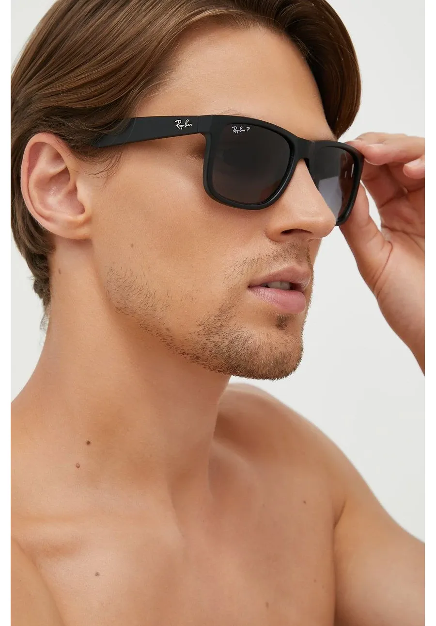 obrazek 1 Ray-Ban okulary przeciwsłoneczne JUSTIN męskie kolor czarny 0RB4165