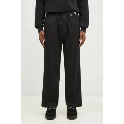 Zdjęcie Aries spodnie z domieszką wełny Tailored Slacker Pant kolor czarny proste AR3020002