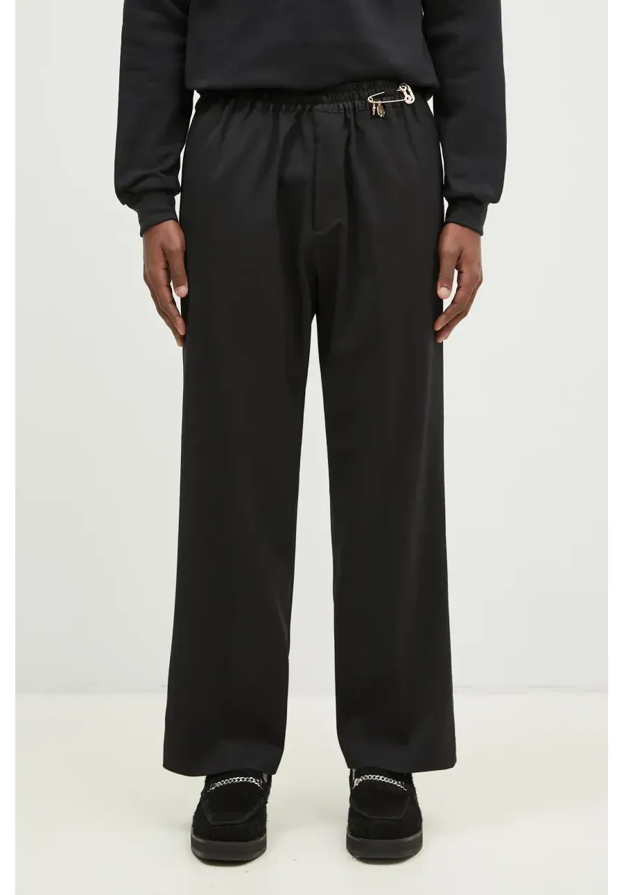 obrazek 1 Aries spodnie z domieszką wełny Tailored Slacker Pant kolor czarny proste AR3020002