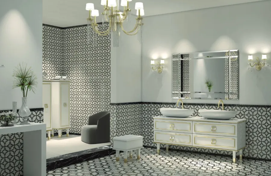obrazek 1 Włoskie meble łazienkowe wykonane w stylu Art Deco