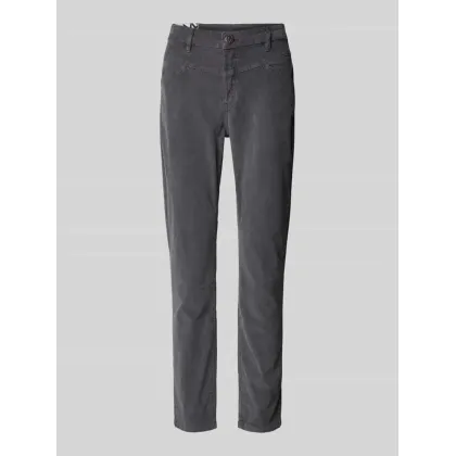 Zdjęcie Spodnie sztruksowe o kroju slim fit z zapięciem na guzik model ‘Evita’