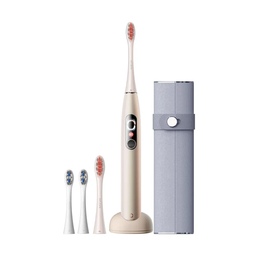 obrazek 1 Oclean Zestaw X Pro Digital Złoty, 4 Końcówki + Etui