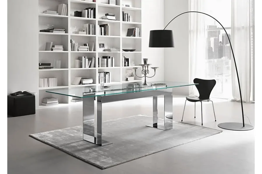 obrazek 2 Ekskluzywny stół z blatem ze szkła hartowanego - Tonelli Design
