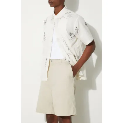 Zdjęcie Carhartt WIP szorty z domieszką lnu Walter Single Knee Short kolor beżowy I033583.502