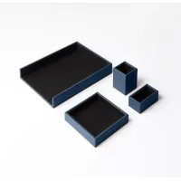 Picture Atena desk set made of genuine leather