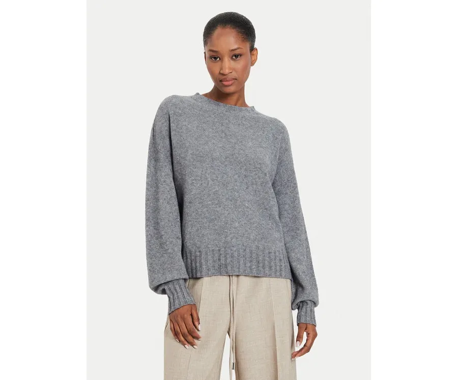 obrazek 1 Kontatto Sweter 3M0139 Szary Regular Fit