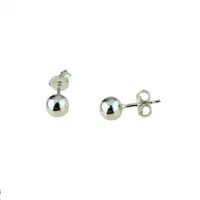 Picture Stylish shiny ball-shaped earrings with a diameter of 6 mm