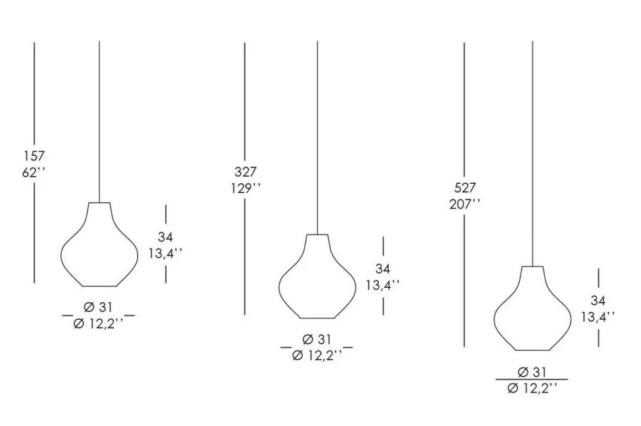 obrazek 4 Modułowa lampa wisząca Sixties