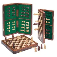 Zdjęcie Elegancki komplet szachów drewnianych magnetycznych G-1042HQ