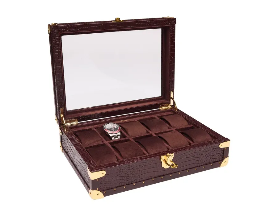 obrazek 3 Skórzane pudełko na 10 zegarków