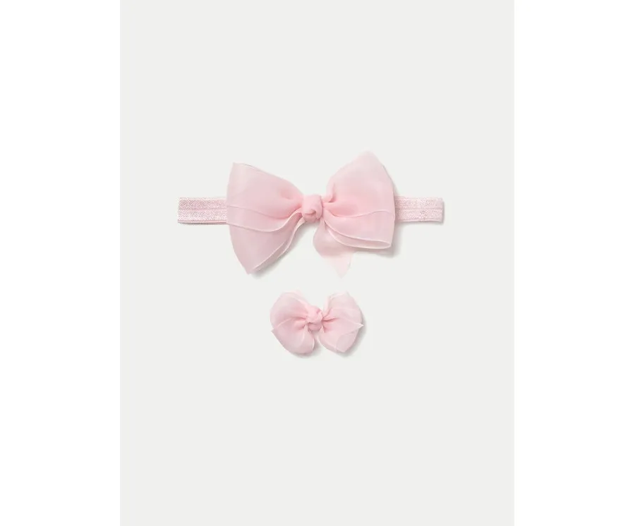 obrazek 1 Mayoral Zestaw opaska i spinka do włosów 9888 Różowy