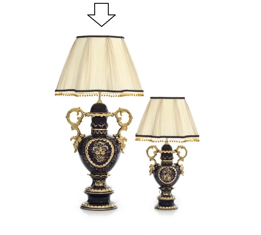 obrazek 1 Stylowa ceramiczna lampa w stylu barokowym z podstawą w kształcie dzbana - Ceramiche ML