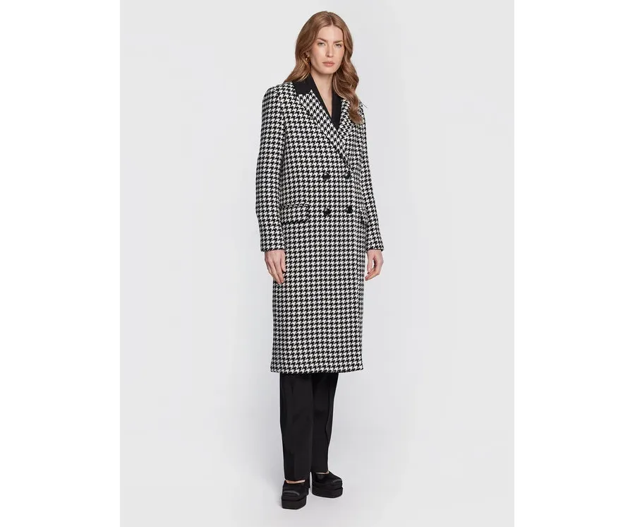 obrazek 1 TWINSET Płaszcz wełniany 222TT2461 Czarny Regular Fit